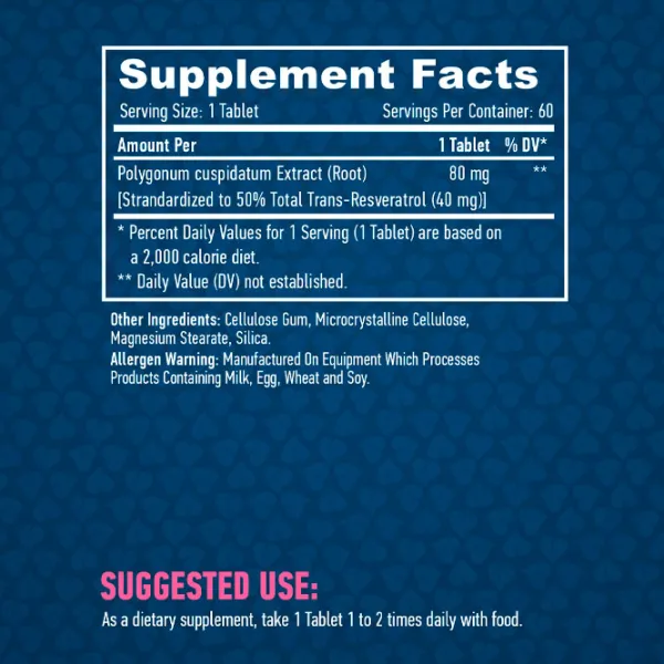 Antioxidanți Haya Labs Rasveratrol 40mg (854822007965) Numărul de capsule: 60 photo 2 Antioxidanți Haya Labs Rasveratrol 40mg (854822007965) Numărul de capsule: 60 photo 2