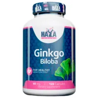 Антиоксиданты Haya Labs Ginkgo Biloba 60mg (854822007941) Количество капсул: 120