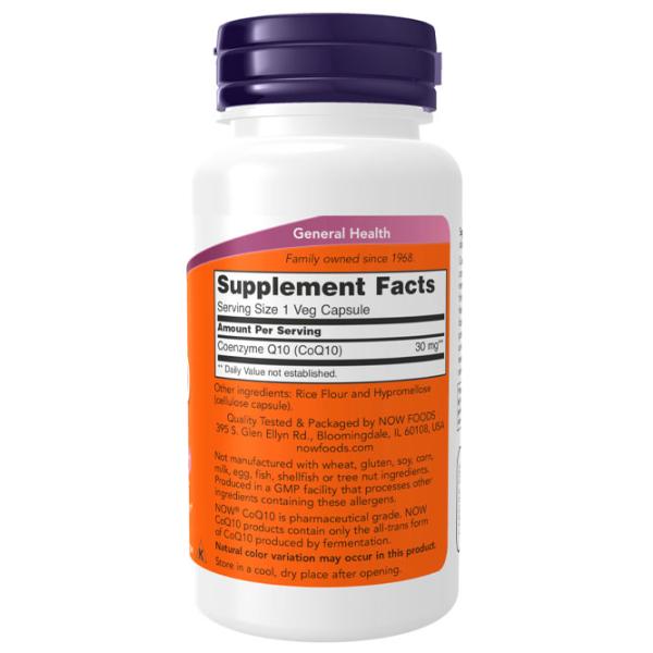 Antioxidanți Now Foods CoQ10 30mg (733739031846) Numărul de capsule: 60 photo 2 Antioxidanți Now Foods CoQ10 30mg (733739031846) Numărul de capsule: 60 photo 2