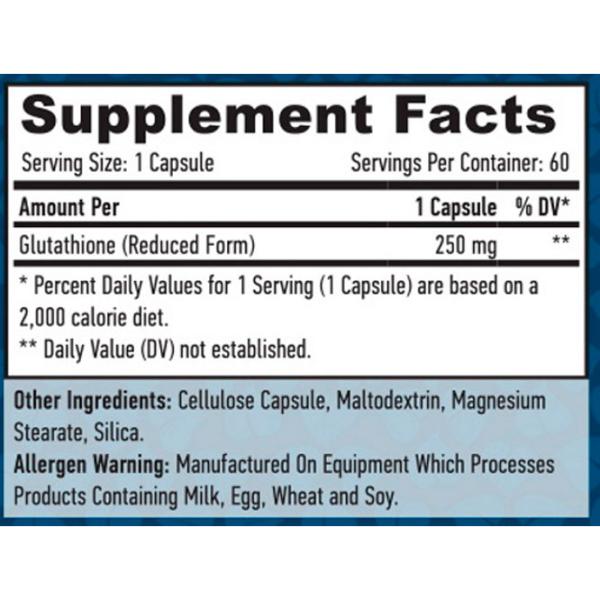 Antioxidanți Haya Labs Glutathione 250mg (858047007830) Numărul de capsule: 60 photo 2