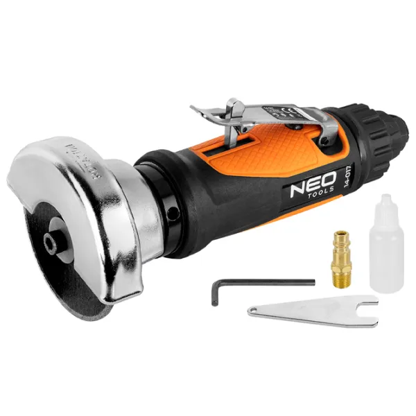 Пневматическая угловая шлифовальная машина NEO Tools 52765 6.3 бар / Черный photo 1