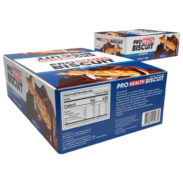 Batoane proteice Balkan Pharmaceuticals Biscuit Pro Health Ciocolată (4840982012822) 40 g photo 3