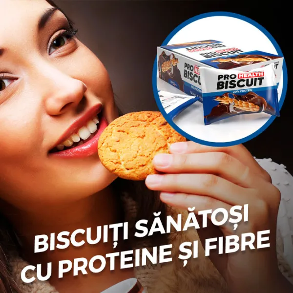 Batoane proteice Balkan Pharmaceuticals Biscuit Pro Health Ciocolată (4840982012822) 40 g photo 5