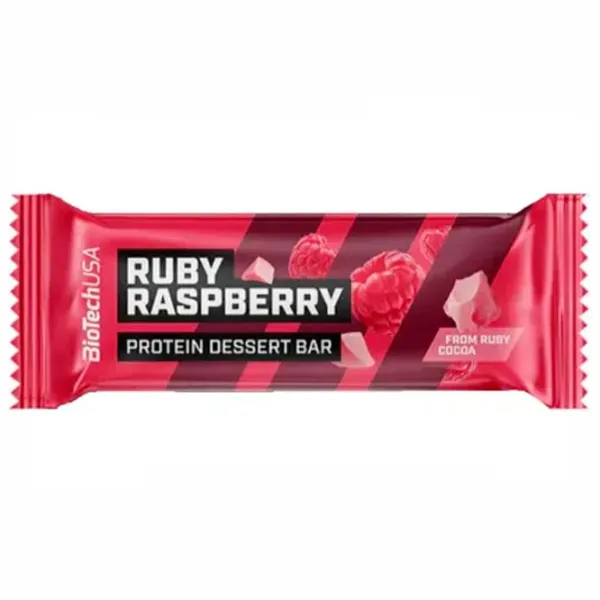 Batoane proteice BioTechUSA Protein Dessert Bar Zmeură (5999076239856) 50 g photo 1 Batoane proteice BioTechUSA Protein Dessert Bar Zmeură (5999076239856) 50 g photo 1