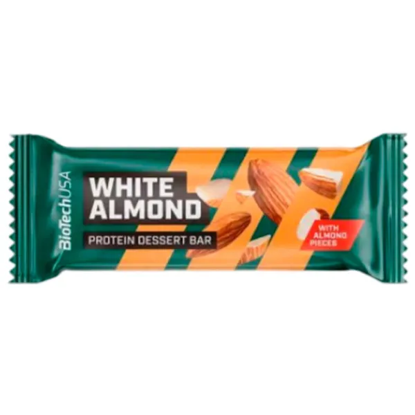 Batoane proteice BioTechUSA Protein Dessert Bar Migdale albe (5999076239863) 50 g photo 1 Batoane proteice BioTechUSA Protein Dessert Bar Migdale albe (5999076239863) 50 g photo 1