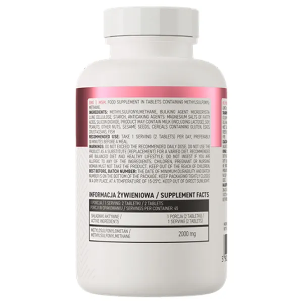 Condroprotectoare OstroVit MSM (5902232617689)  photo 3