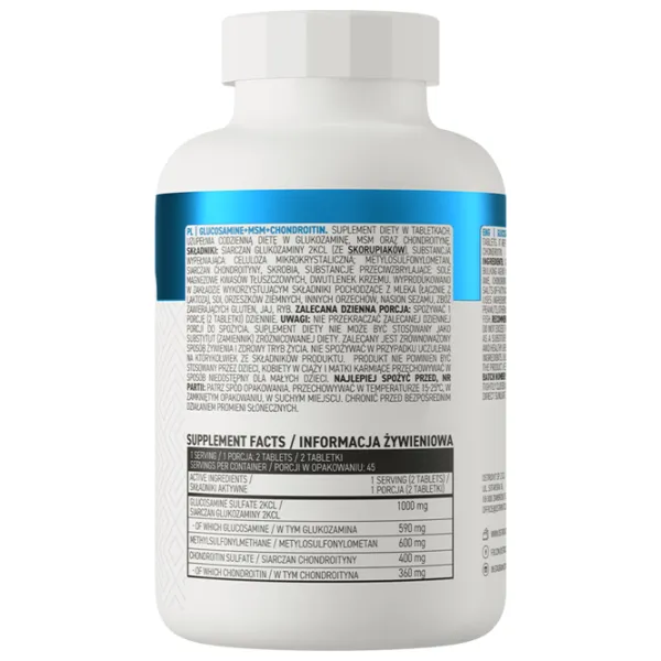 Condroprotectoare OstroVit Glucos + MSM + Chondr (5902232619195)  photo 3