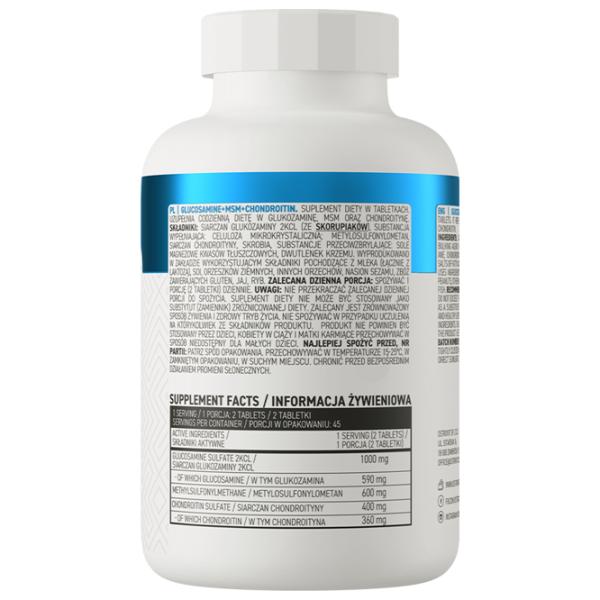Condroprotectoare OstroVit Glucos + MSM + Chondr (5902232619195)  photo 3