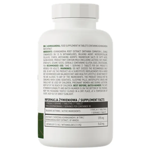 Stimulatoare de testosteron OstroVit Ashwagandha (5902232617566) 90 photo 3 Stimulatoare de testosteron OstroVit Ashwagandha (5902232617566) 90 photo 3