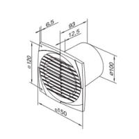 Ventilator de evacuare Ventika Simple 24 W / 292 m3/ora photo 4
