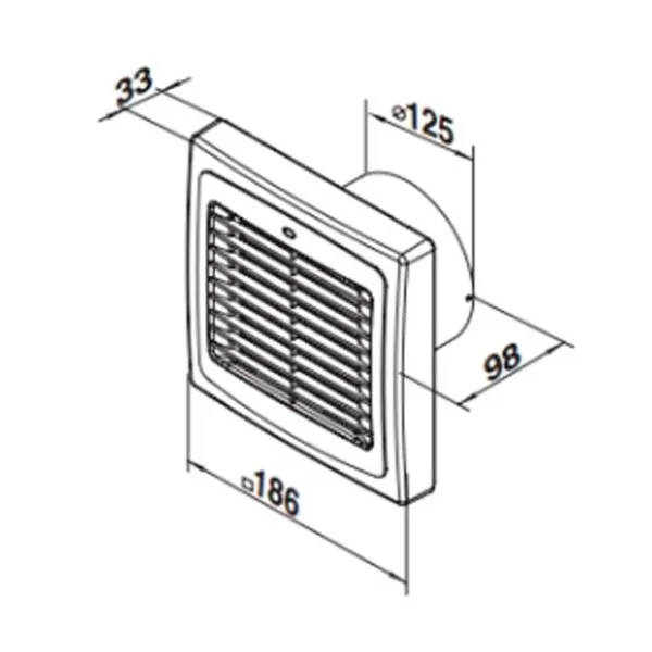 Ventilator de evacuare Ventika MATIC D 125 AA 22 W / 185 m3/oră photo 4