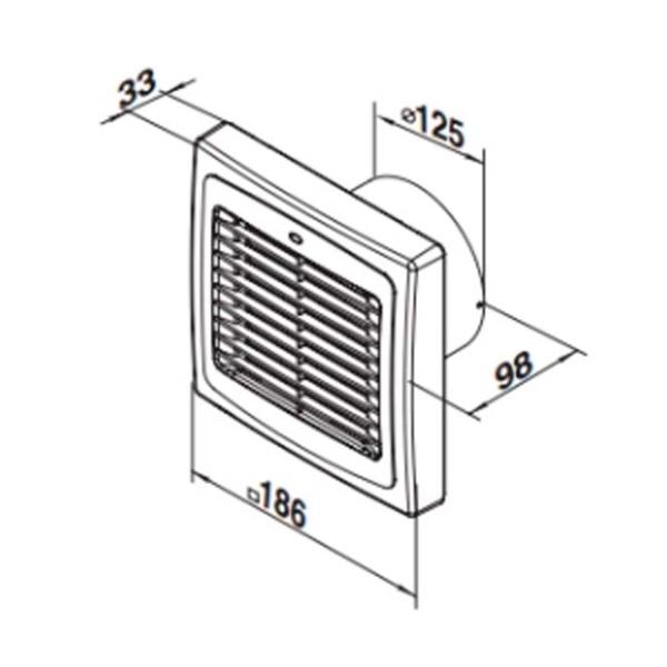 Ventilator de evacuare Ventika MATIC D 125 AA 22 W / 185 m3/oră photo 4