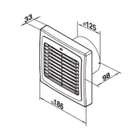 Ventilator de evacuare Ventika MATIC D 125 AA 22 W / 185 m3/oră photo 4