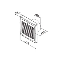 Ventilator de evacuare Ventika MATIC D 150 AA 26 W / 295 m3/ora photo 4