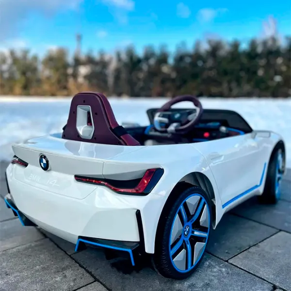 Электромобиль BMW i4 Lean Cars JE1009/1 8 км/ч / 30 кг / 3+ / Белый photo 8