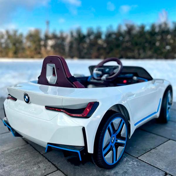 Электромобиль BMW i4 Lean Cars JE1009/1 8 км/ч / 30 кг / 3+ / Белый photo 8