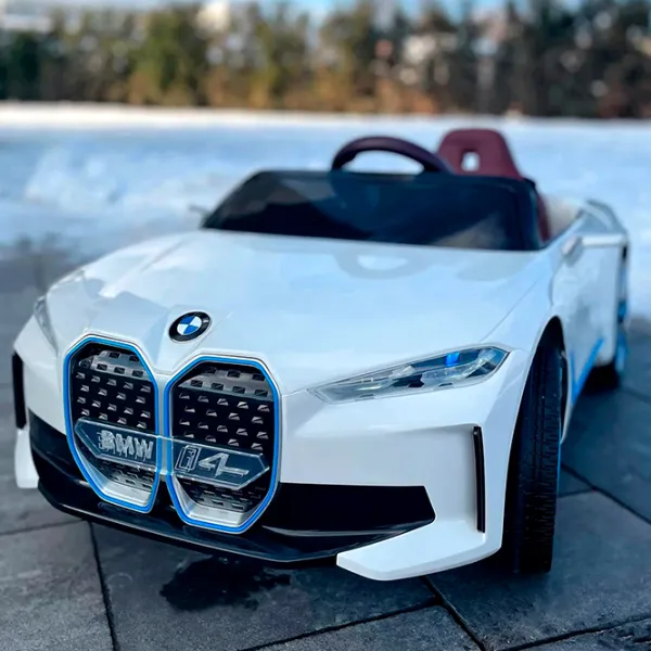 Электромобиль BMW i4 Lean Cars JE1009/1 8 км/ч / 30 кг / 3+ / Белый photo 9