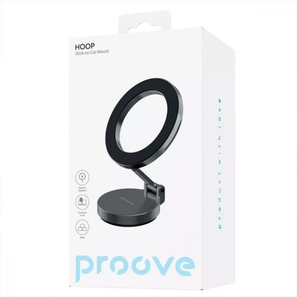 Держатель телефона Proove Hoop Stick-on Magnetic Черный photo 2