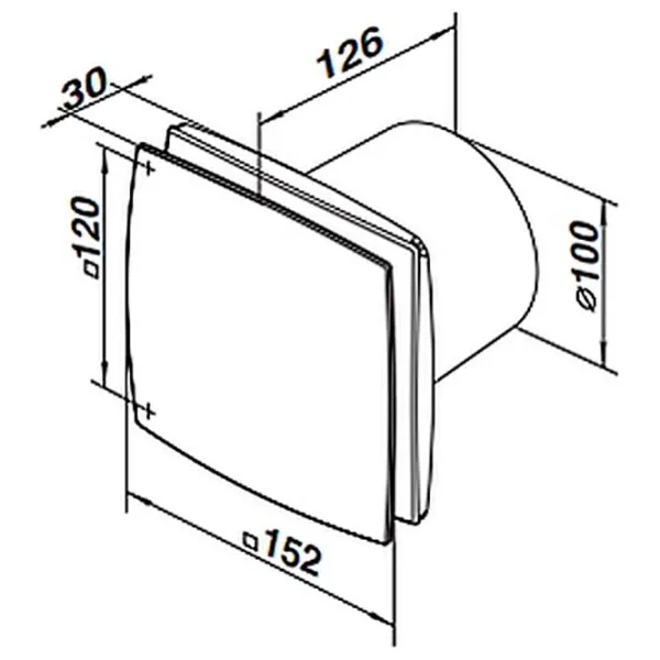 Ventilator de evacuare Ventika MODERN LDO 14 W / 88 m³/oră photo 3