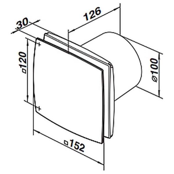 Ventilator de evacuare Ventika MODERN LDO 14 W / 88 m³/oră photo 3