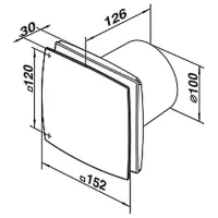 Ventilator de evacuare Ventika MODERN LDO 14 W / 88 m³/oră photo 3