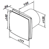 Ventilator de evacuare Ventika MODERN LDO 16 W / 167 m3/ora photo 3