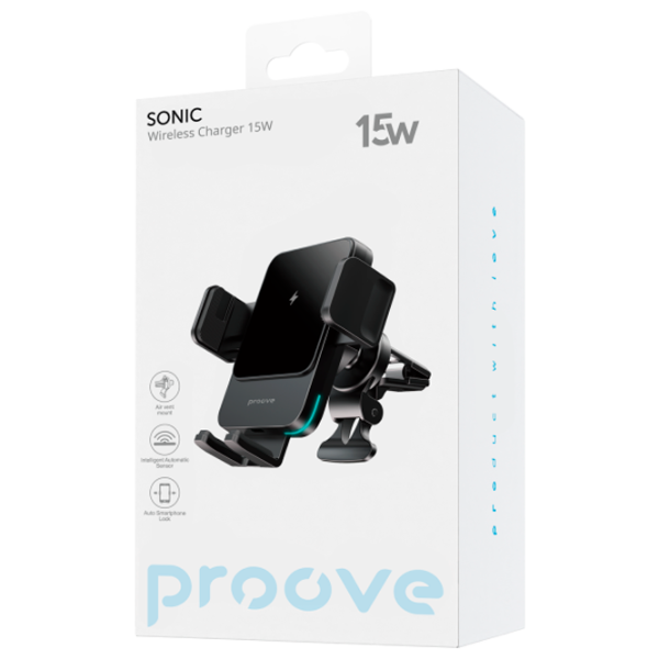 Держатель телефона Proove Wireless Sonic Серый photo 2 Держатель телефона Proove Wireless Sonic Серый photo 2