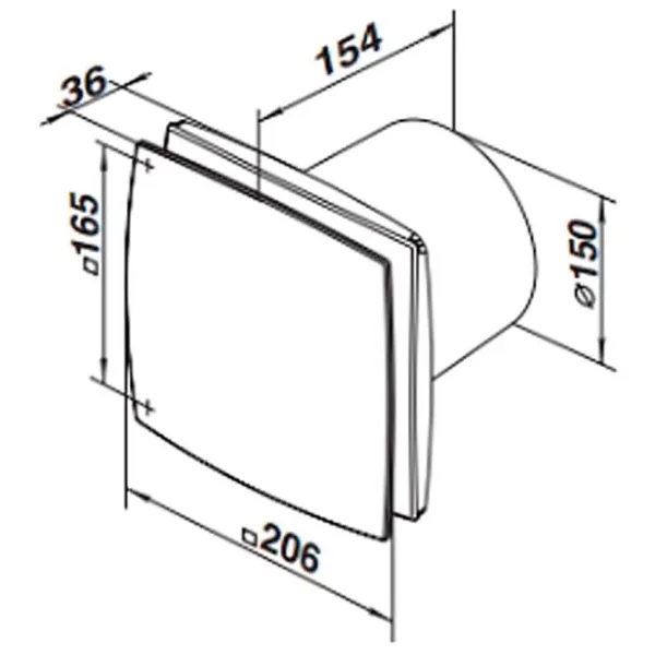 Ventilator de evacuare Ventika MODERN LDO 24 W / 265 m3/ora photo 3