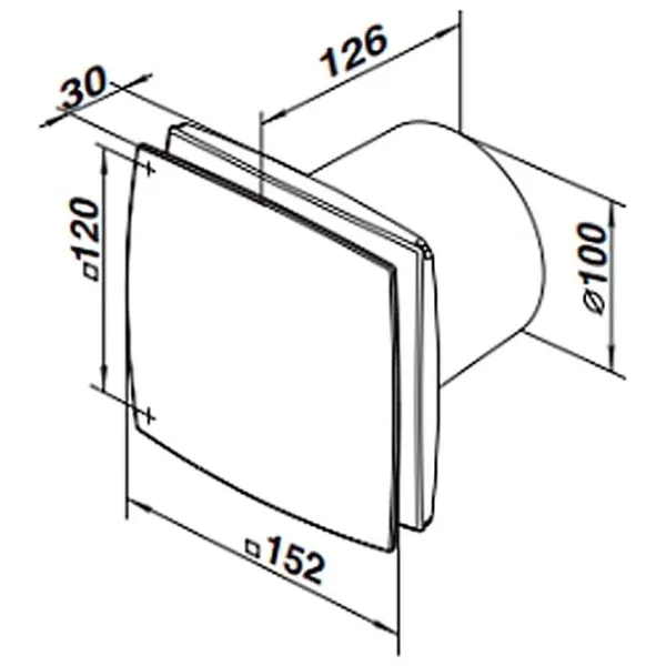 Ventilator de evacuare Ventika MODERN TEKNO LDAO 14 W / 88 m³/oră photo 3