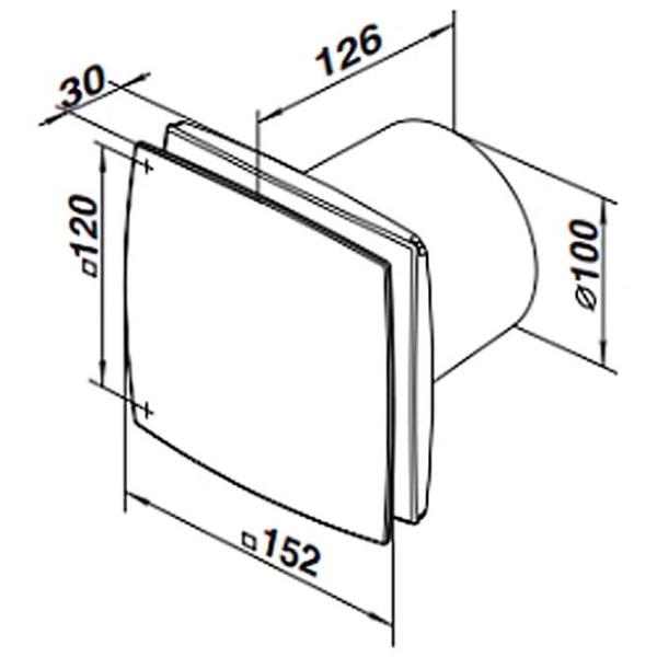 Ventilator de evacuare Ventika MODERN TEKNO LDAO 14 W / 88 m³/oră photo 3
