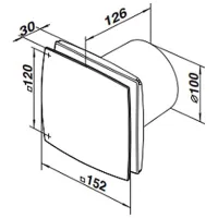 Ventilator de evacuare Ventika MODERN TEKNO LDAO 14 W / 88 m³/oră photo 3