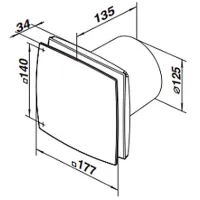 Ventilator de evacuare Ventika MODERN TEKNO LDAO 16 W / 167 m3/ora photo 3