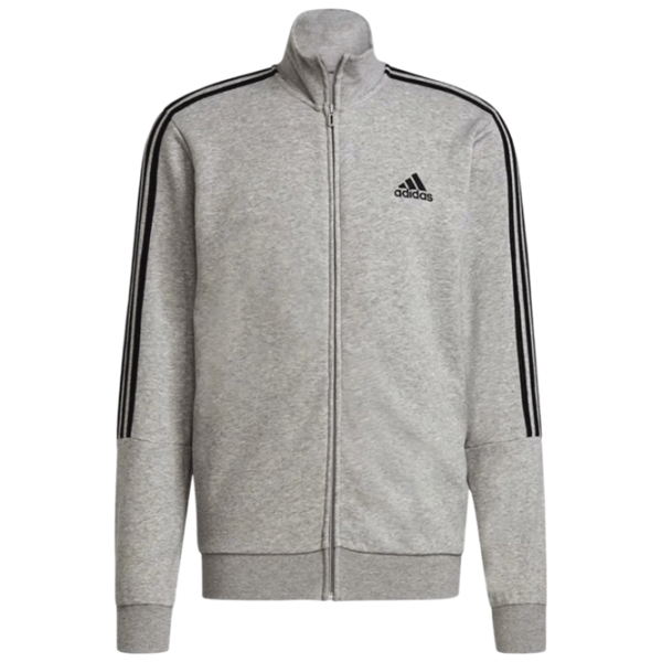 Costum sportiv pentru bărbați Adidas Essentials 3 Stripes French Terry 162 / / Gray-Black photo 3