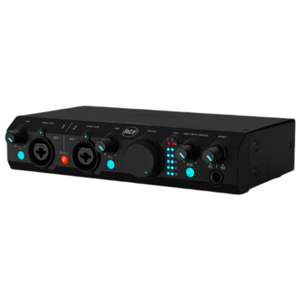 Interfață audio RCF TRK PRO2 192 kHz / 20 Hz - 20 kHz / Black photo 1