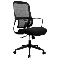 Fotoliu de birou DecoPrim Hari Pânză, plasă acrilică/ Black 