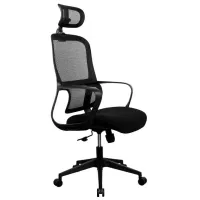 Fotoliu de birou DecoPrim Zac Pânză, plasă acrilică/ Black 