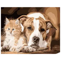 Картина по номерам Strateg Рыжие друзья SS1030 40 x 30 cm / Горизонтальная