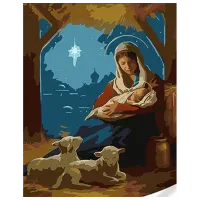 Картина по номерам Strateg Рождественская звезда SS1035 40 x 30 cm / Вертикальная