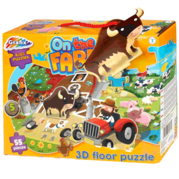 Puzzle Grafix On the Farm 3+/ Numărul de piese: 55 photo 1 Puzzle Grafix On the Farm 3+/ Numărul de piese: 55 photo 1