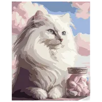 Картина по номерам Strateg Пушистый котик SS1026 40 x 30 cm / Вертикальная