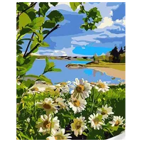 Pictură pe numere Strateg Margarete pe malul lacului SS1033 40 x 30 cm / Verticală