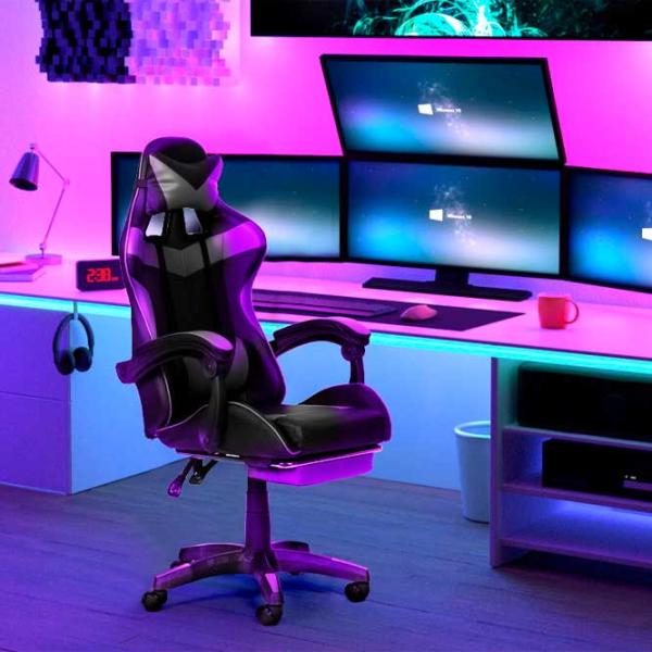 Scaun Gaming Modern Home VGC-7G-2 Black Gray photo 5