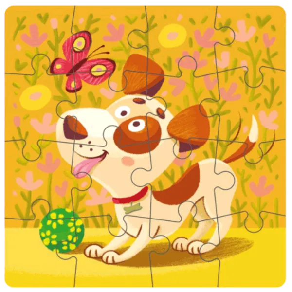 Puzzle DoDo Щенок 3+/ Количество деталей: 16 photo 3