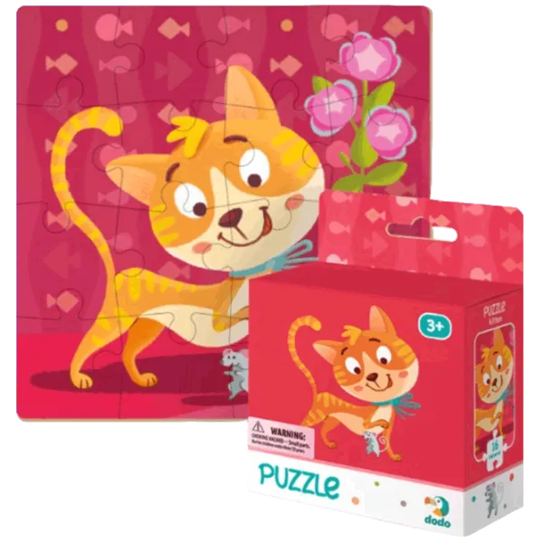 Puzzle DoDo Котик 3+/ Количество деталей: 16 photo 1 Puzzle DoDo Котик 3+/ Количество деталей: 16 photo 1