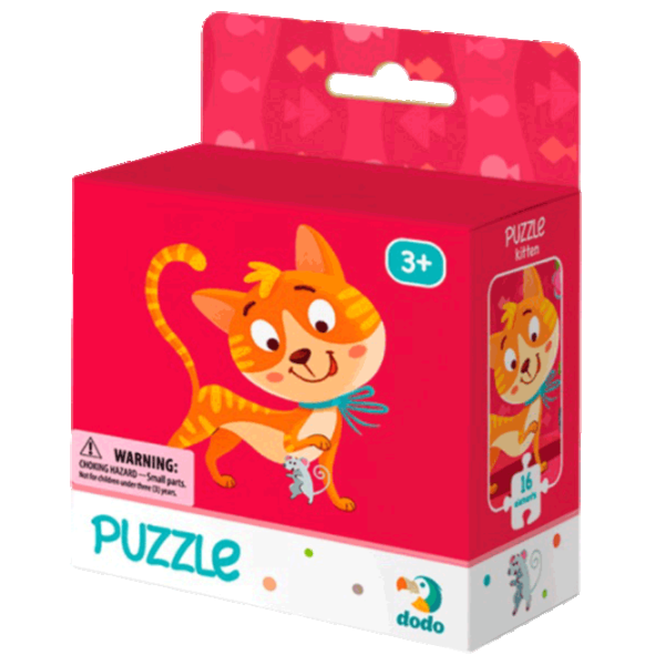 Puzzle DoDo Котик 3+/ Количество деталей: 16 photo 2 Puzzle DoDo Котик 3+/ Количество деталей: 16 photo 2