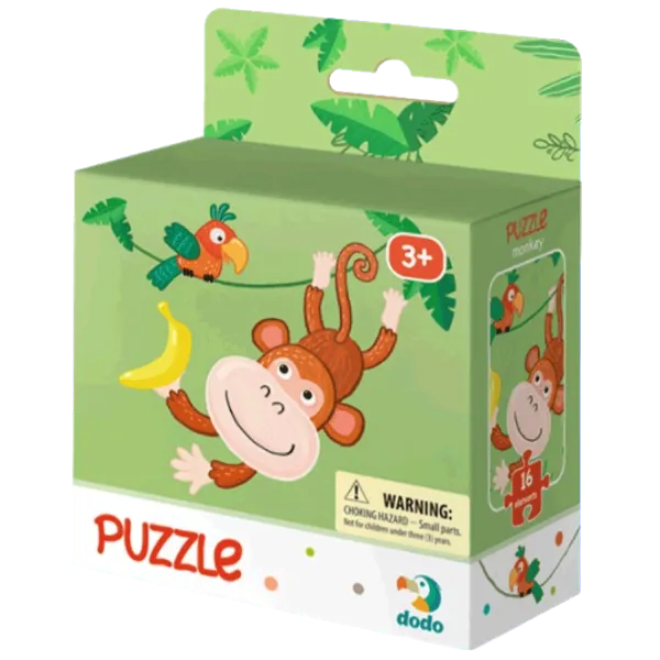 Puzzle DoDo Maimuțică 3+/ Количество деталей: 16 photo 3 Puzzle DoDo Maimuțică 3+/ Количество деталей: 16 photo 3