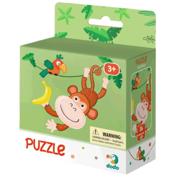 Puzzle DoDo Maimuțică 3+/ Количество деталей: 16 photo 3 Puzzle DoDo Maimuțică 3+/ Количество деталей: 16 photo 3
