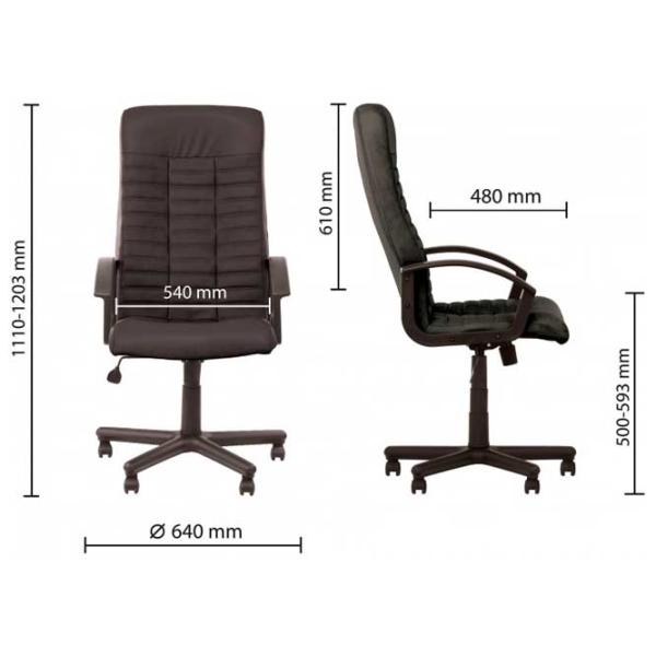 Fotoliu de birou Nowy Styl BOSS KD CF ECO30 Piele artificială/ Black  photo 4