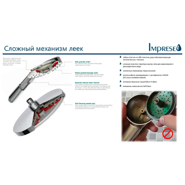 Душевой набор Imprese Centrum LX Металл /  photo 4