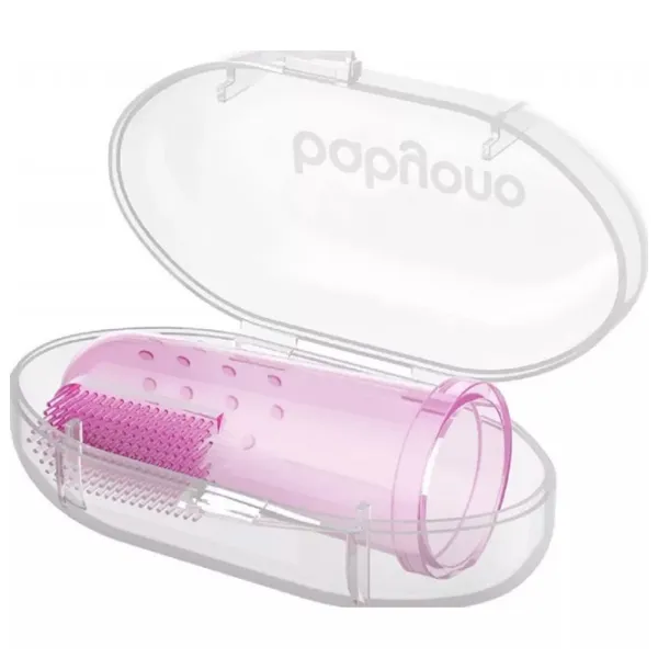 Periuță de dinți pe deget BabyOno 0723/03  0+ / Pink photo 3